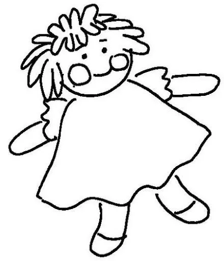 DIBUJOS DE MUÑECAS Y PELUCHES PARA PINTAR
