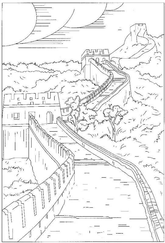 Dibujos de la muralla china para colorear - Imagui