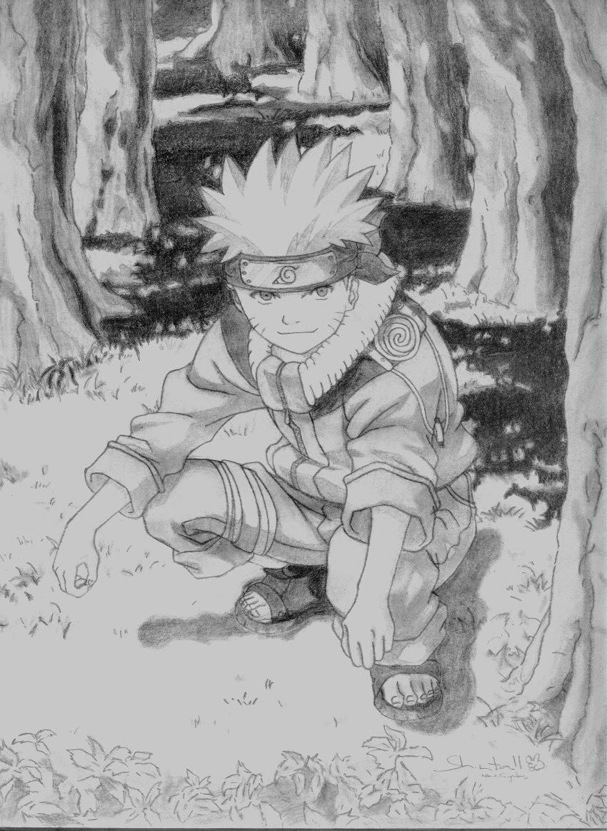 Dibujos de Naruto en blanco y negro - Imagui