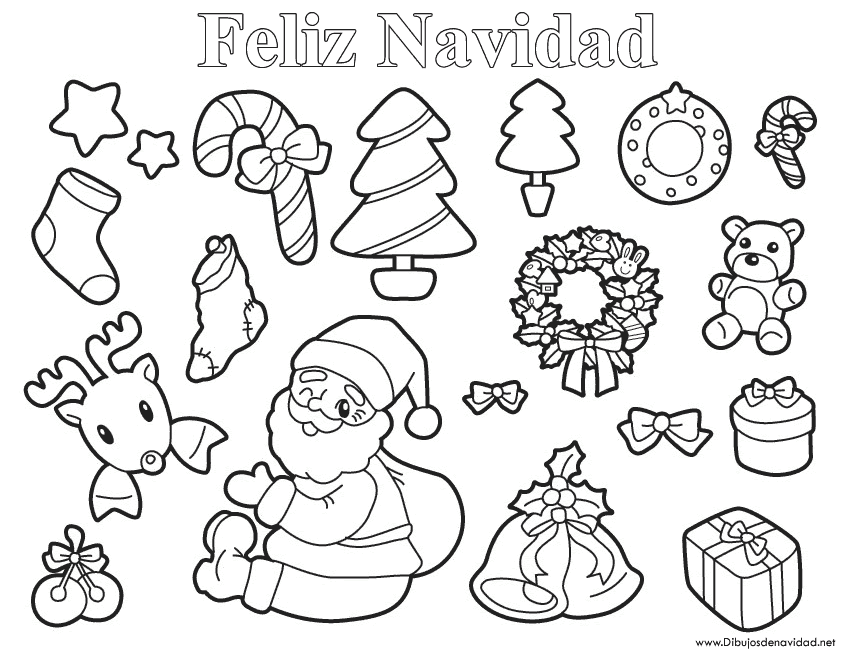 Dibujos navideños para colorear - Muchos dibujos navideños para ...