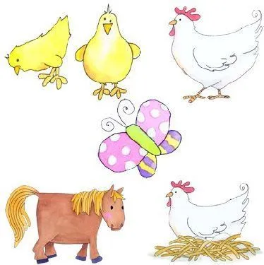 DIBUJOS PARA NIÑOS DE ANIMALES DE GRANJA - PATITOS, GALLINA ...