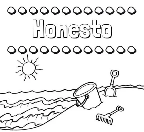 Dibujos con el nombre Honesto para colorear e imprimir