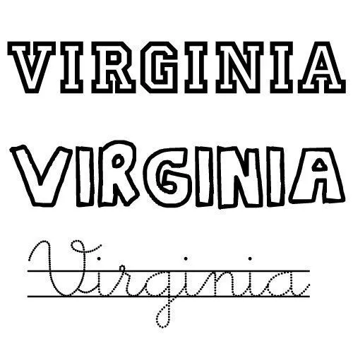 Dibujos del nombre Virginia para pintar e imprimir - Nombres del ...