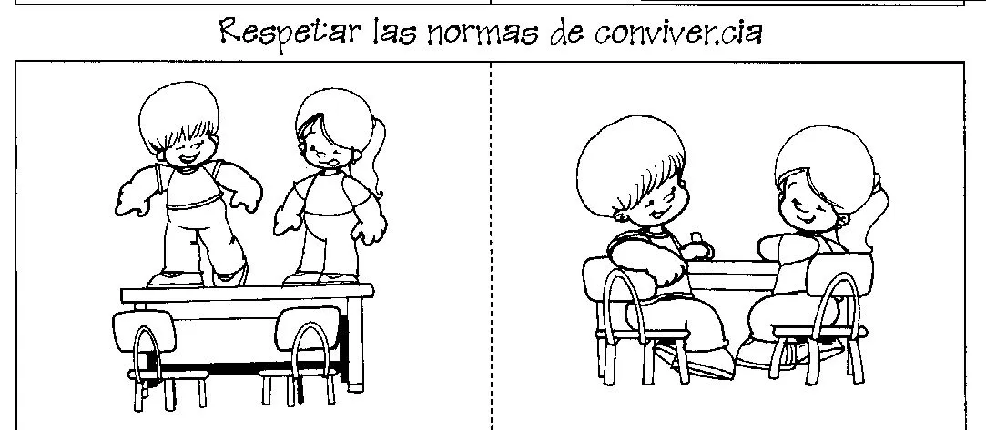 Dibujos de normas de convivencia para colorear - Imagui