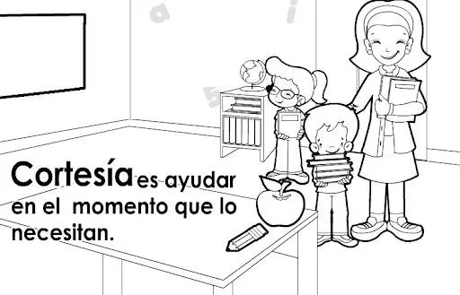 DIBUJOS CON NORMAS DE EDUCACION CIVICA PARA NIÑOS