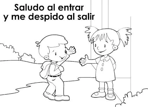 DIBUJOS CON NORMAS DE EDUCACION CIVICA PARA NIÑOS