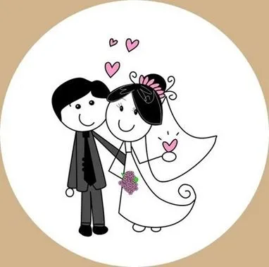 Dibujos de novios de bodas | 14 de febrero