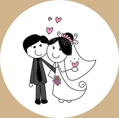 Dibujos de novios de bodas frases amor | imagenes y frases de amor ...