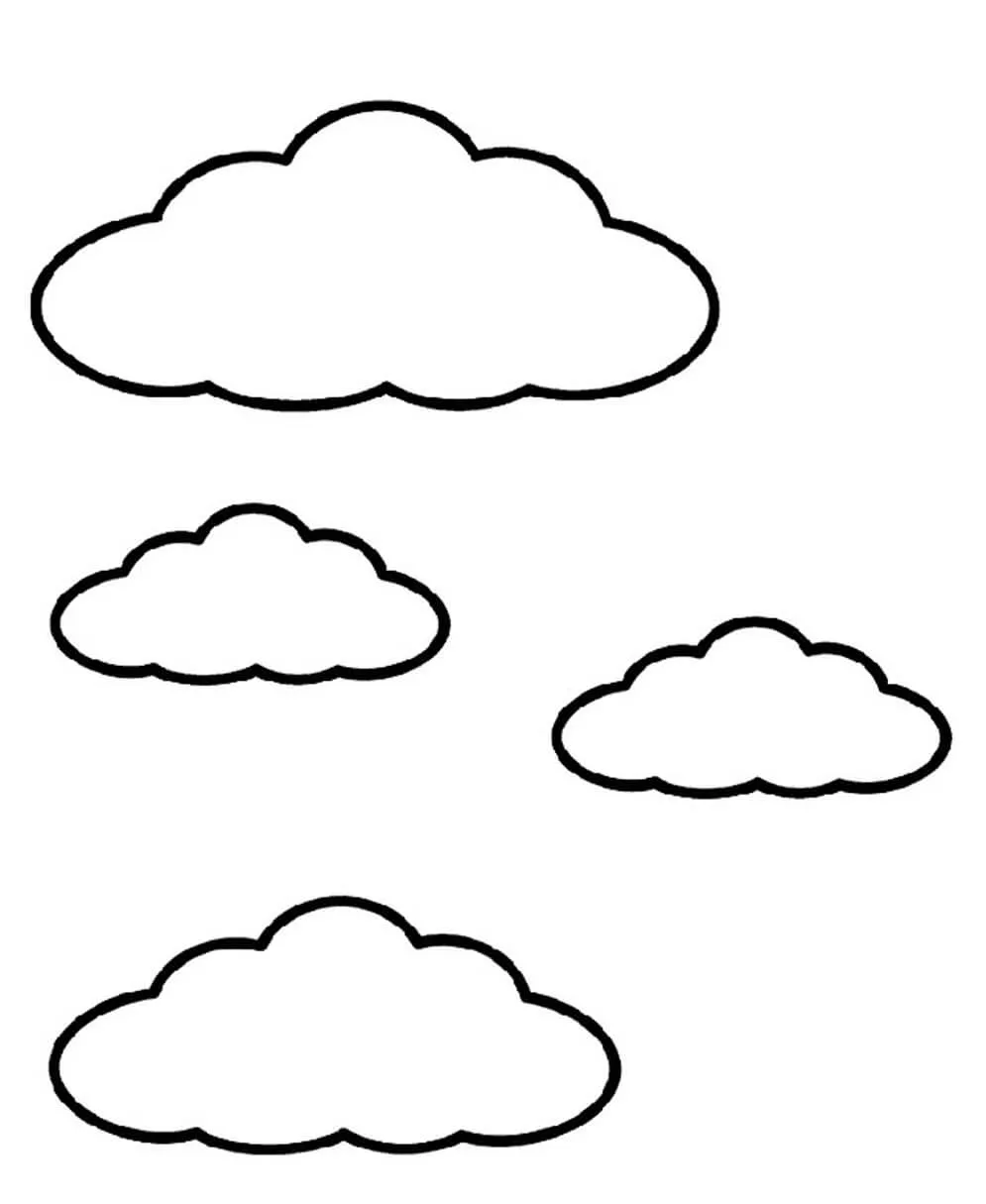 Dibujos de Nubes para colorear e imprimir– Dibujos-Colorear.Com