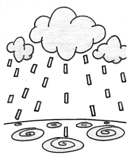 Dibujos de nubes con lluvia para colorear - Imagui