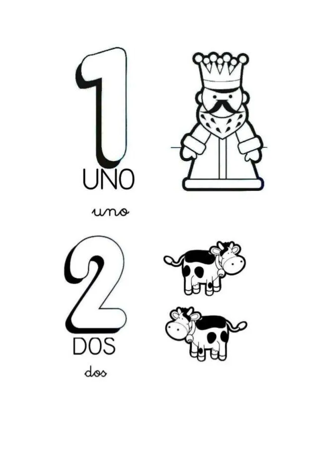 dibujos de numeros del 1 al 10 para colorear