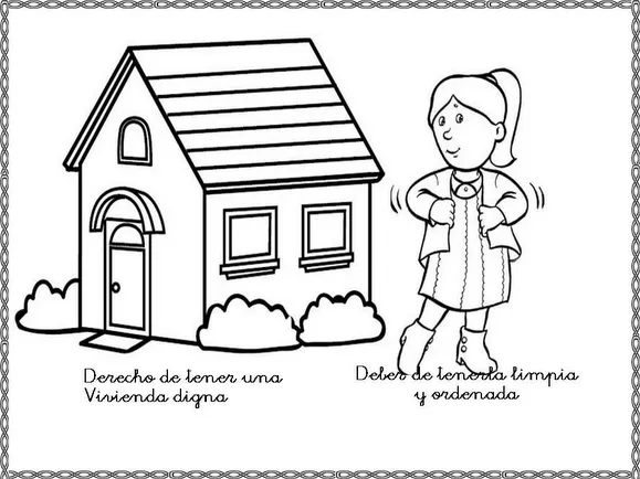 Deberes y obligaciones de los niños para colorear - Imagui