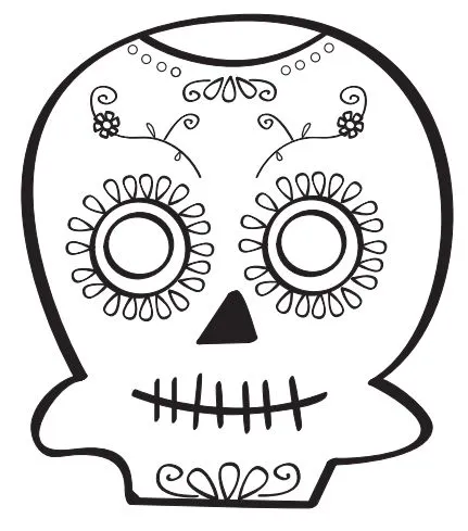 Calaveras del Día de los Muertos para colorear. La puedes ...