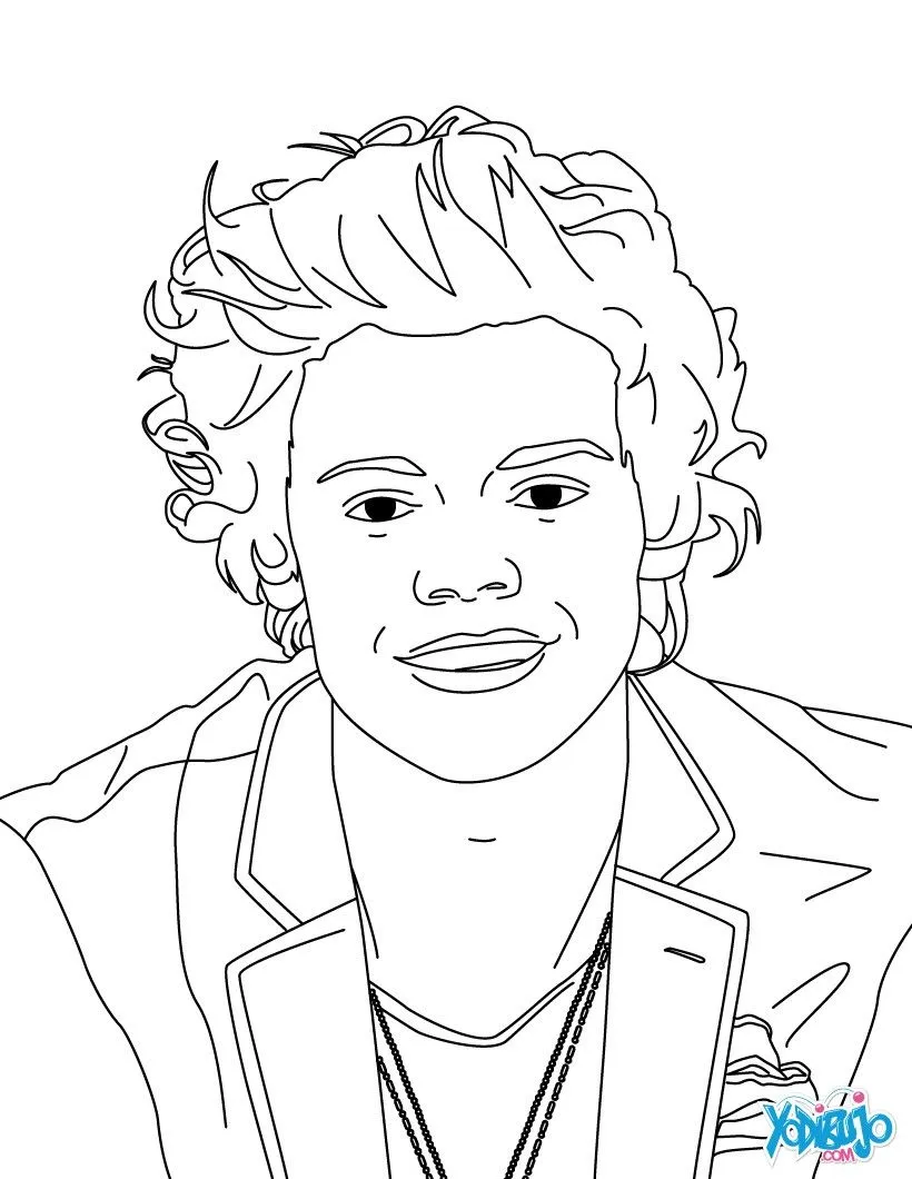 Dibujos de ONE DIRECTION para colorear - HARRY STYLES