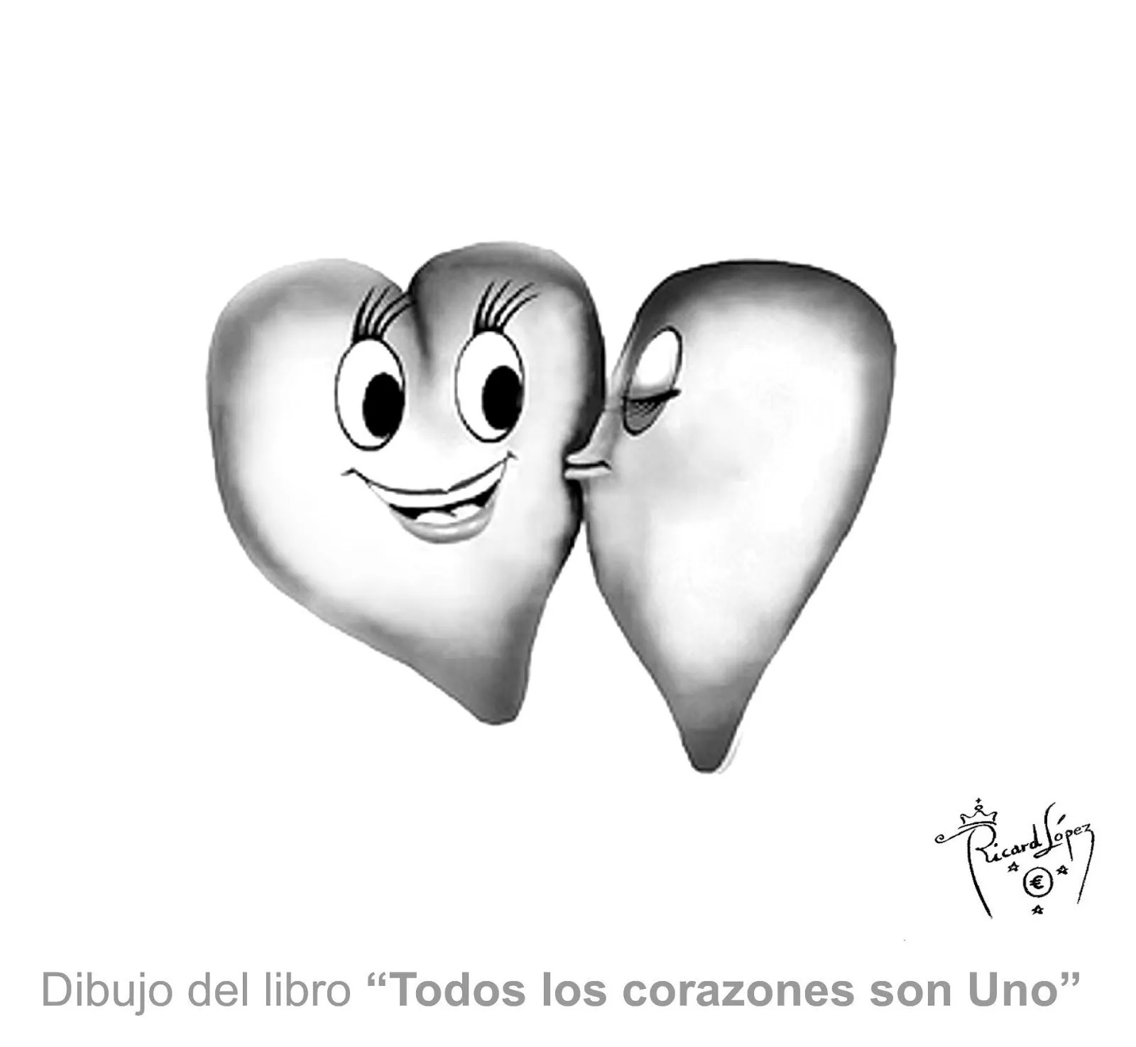 Dibujos muy originales para colorear: Dibujo de dos corazones ...