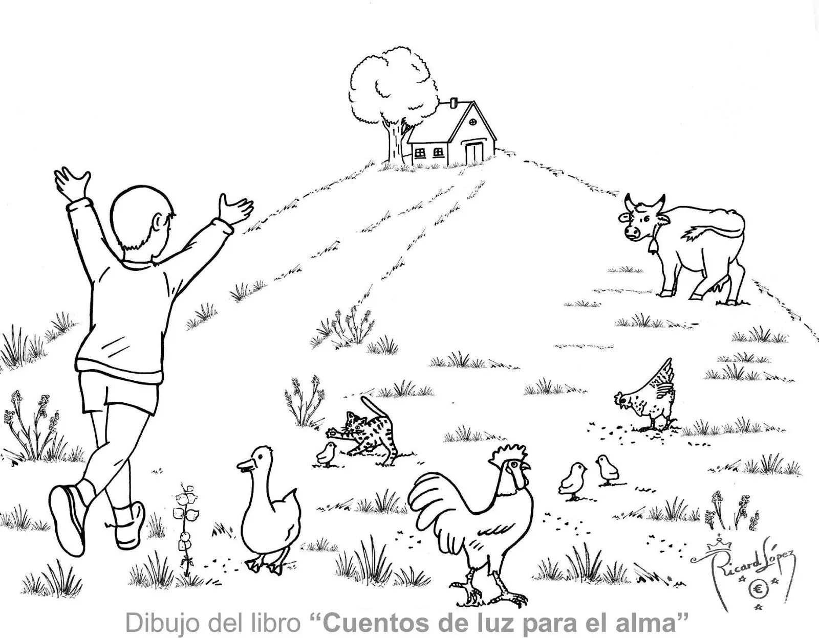 Dibujos muy originales para colorear: Dibujo de un niño corriendo ...