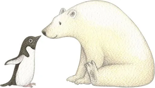 DIBUJOS DEL OSO POLAR Y EL PINGÜINO