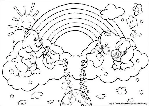DIBUJOS DE OSOS CARIÑOSOS PARA COLOREAR