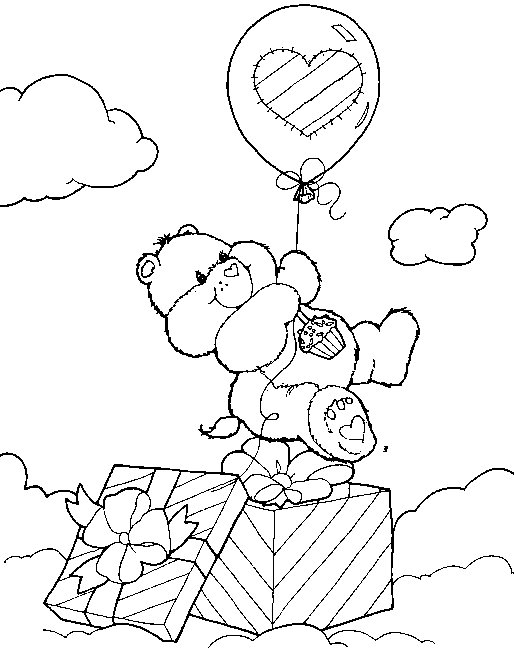 Dibujos de osos con globos para colorear - Imagui