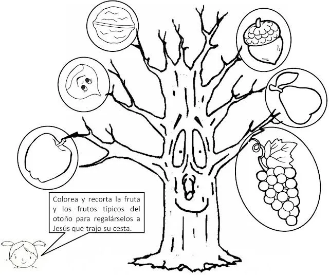 Imágenes del otoño para colorear - Imagui