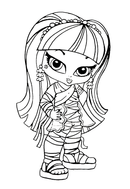 dibujos-para-colorear-monster-high-cleo-de-nile-bebe | Bordar ...