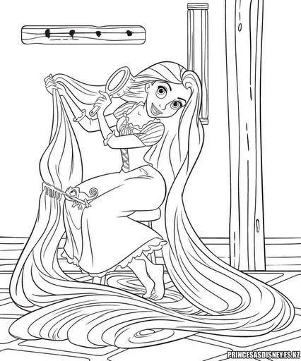 Princesa rapunzel para imprimir y pintar - Imagui