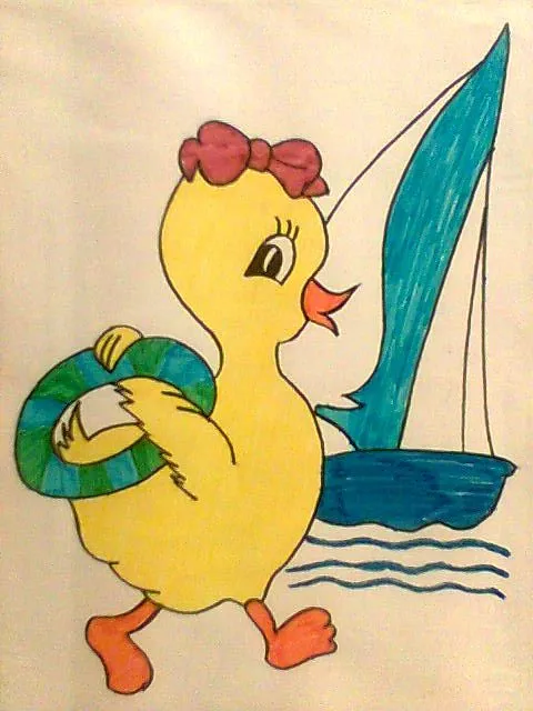 MIS DIBUJOS: PATITO NADANDO CUA CUA