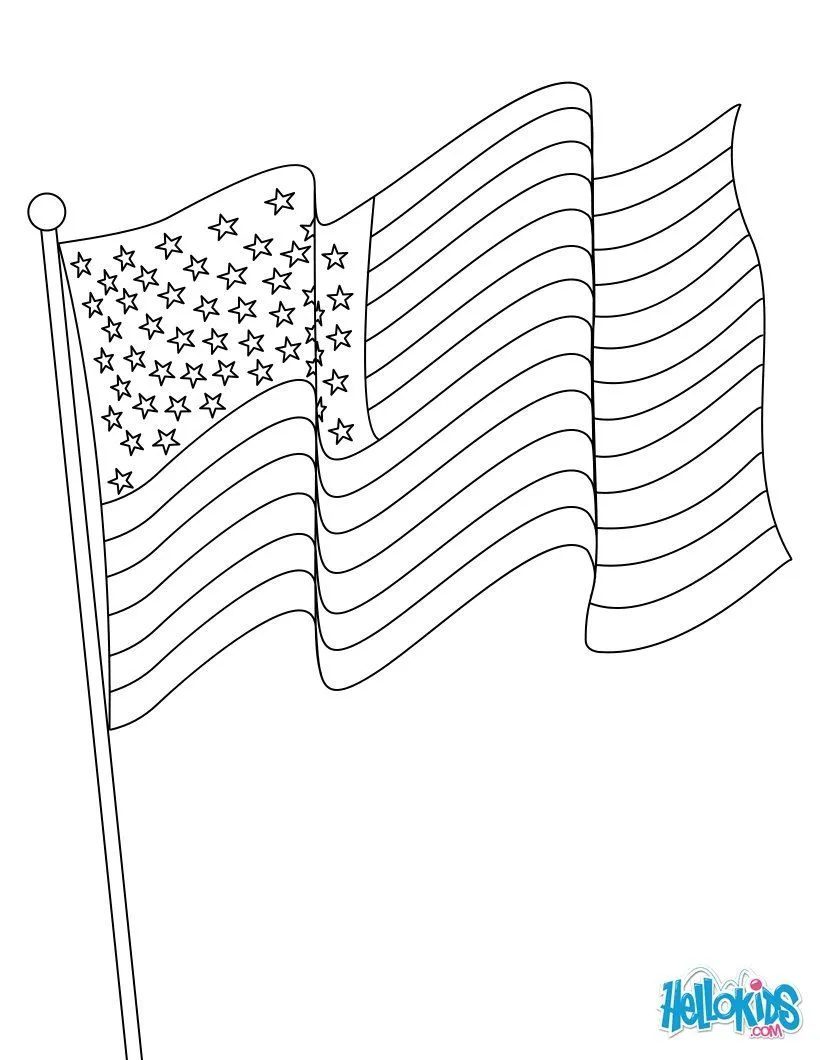 Dibujos del Día del Patriota para colorear, Bandera Americana para ...