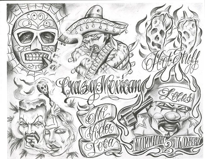 Dibujos de payasas chicanas - Imagui