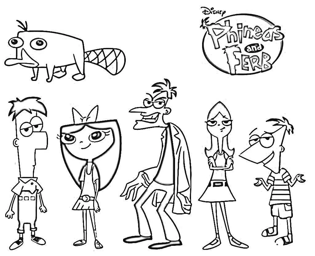 Dibujos De Phineas Y Ferb Para Colorear Clic En La Imagen Del Dibujo