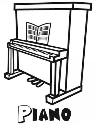 Dibujos de Piano para colorear