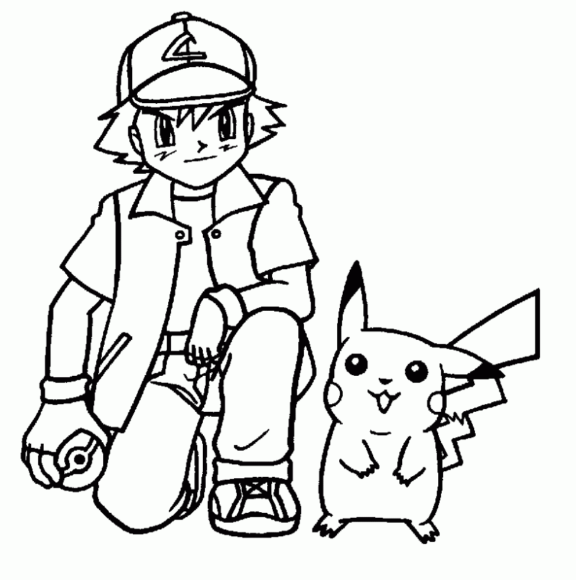  ... Ash y Pikachu | Dibujos de Pokemon para Pintar | Dibujos para Colorear