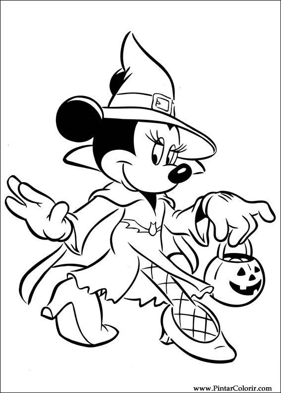 Desenhos Para Pintar e Colorir Minnie - Imprimir Desenho 039