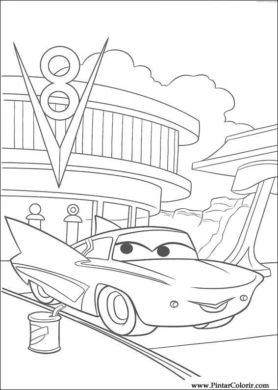 Dibujos para pintar y Color Rayo Mcqueen - Diseño de impresión 062