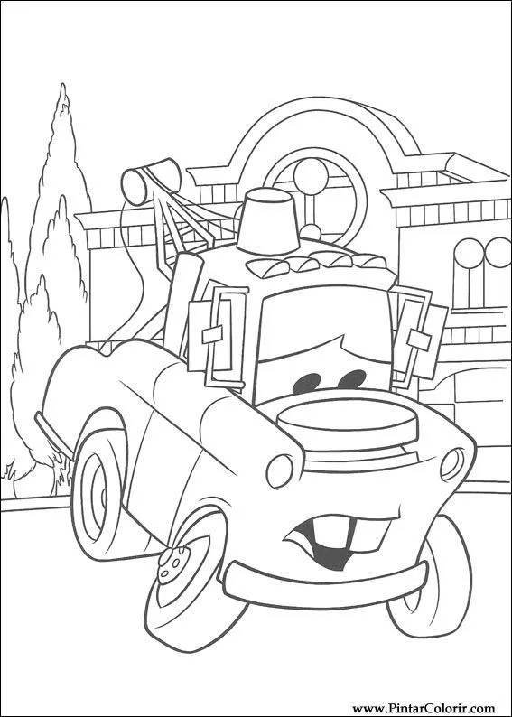 Dibujos para pintar y Color Rayo Mcqueen - Diseño de impresión 081