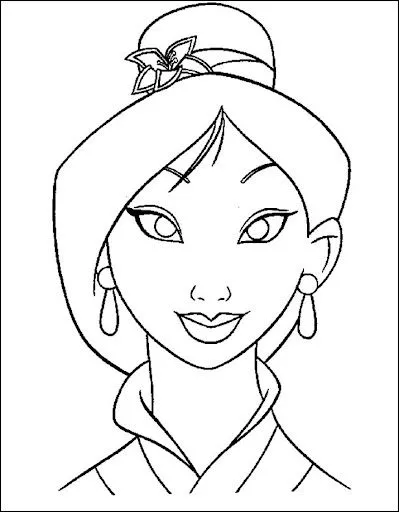 DIBUJOS PARA PINTAR Y COLOREAR DE MULAN