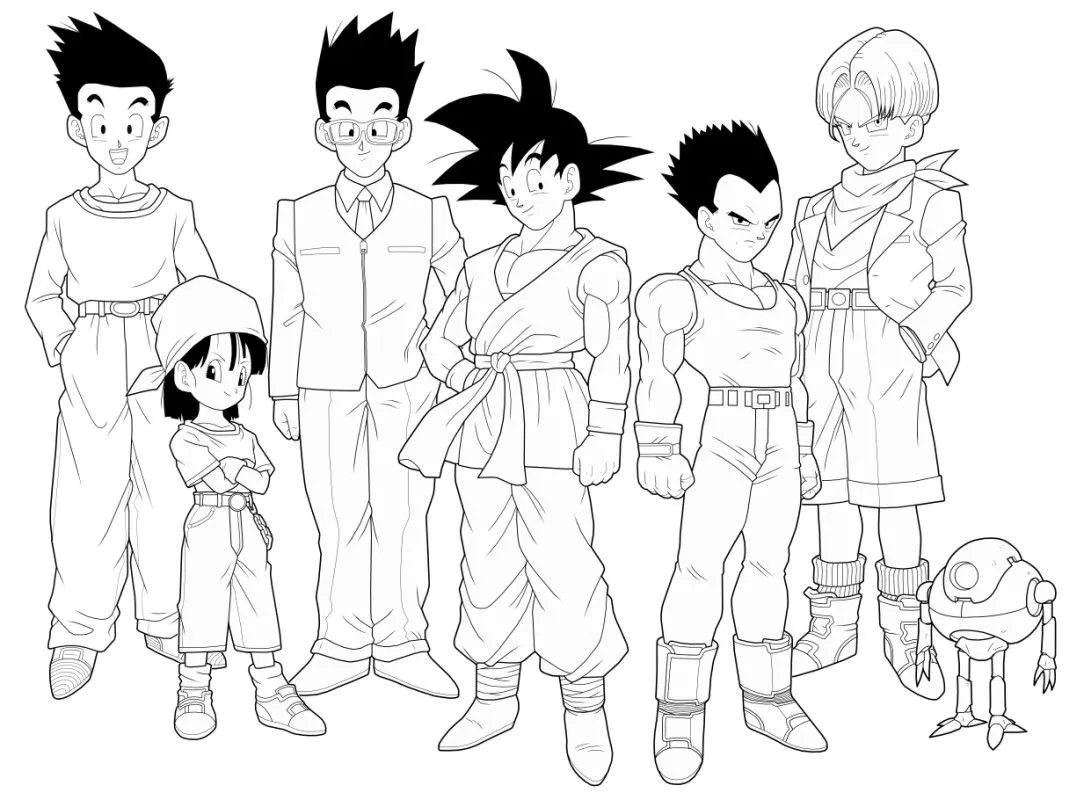 Dibujos para pintar de dragon ball z - Dibujos para colorear - IMAGIXS