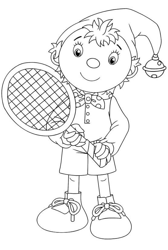 DIBUJOS PARA PINTAR DE NODDY:NODDY CON SU RAQUETA DE TENIS ...