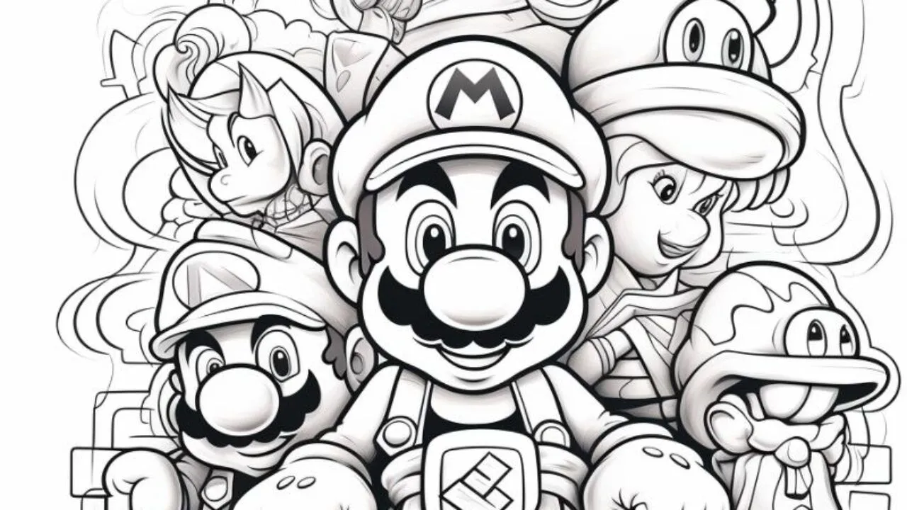 Dibujos para pintar Super Mario Bros