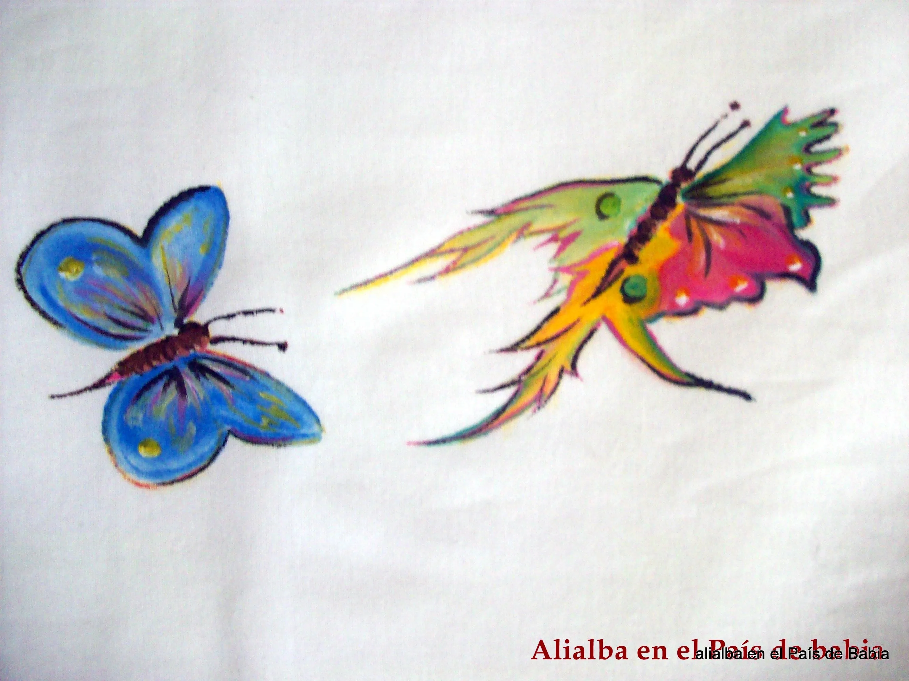 Dibujos Para pintar en Tela: mariposas