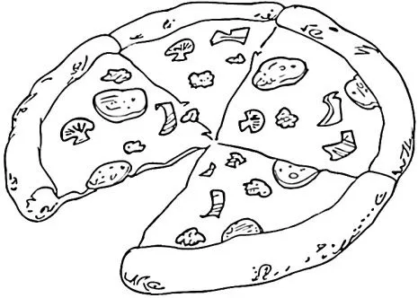 Dibujos de pizzas para colorear e imprimir - Imagui