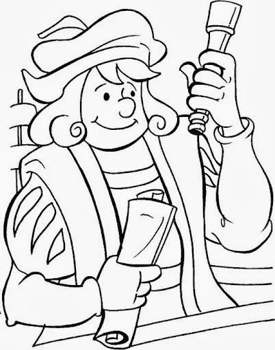 Dibujos y Plantillas para imprimir: Cristobal Colon
