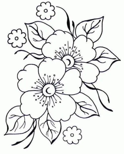 Dibujos y Plantillas para imprimir: dibujos de flores para bordar ...