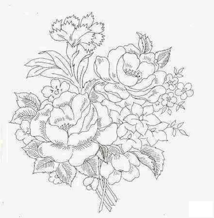 Dibujos y Plantillas para imprimir: dibujos de flores para bordar