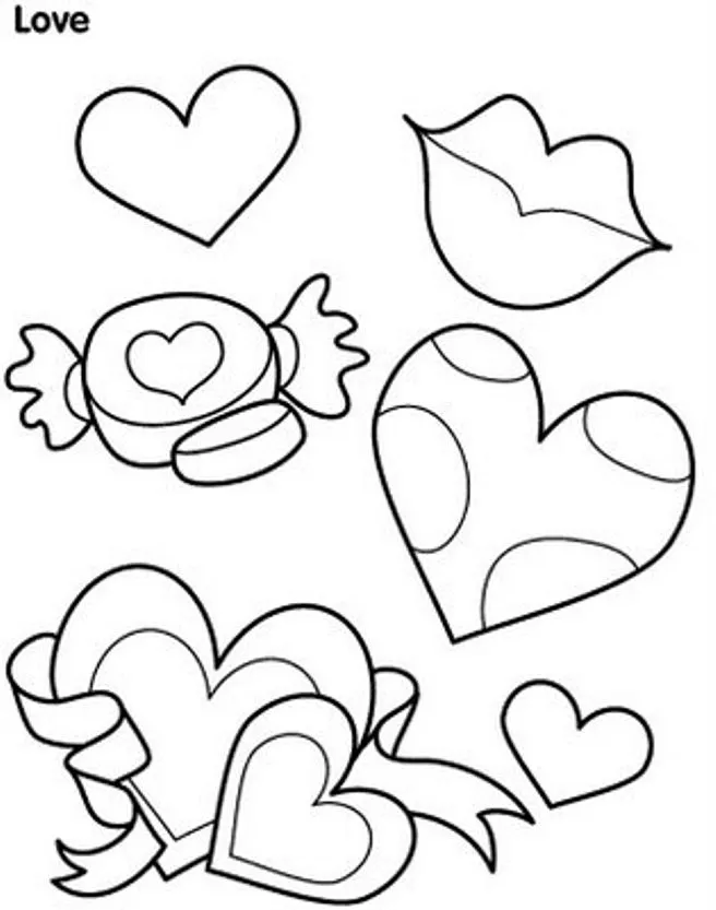 Dibujos y Plantillas para imprimir: Dibujos para San valentin