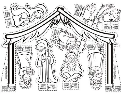 Dibujos del Portal de Belén para imprimir gratis