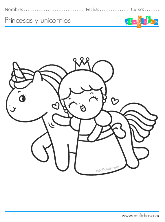 Dibujos de Princesas para Colorear. Imprimir PDF Gratis.