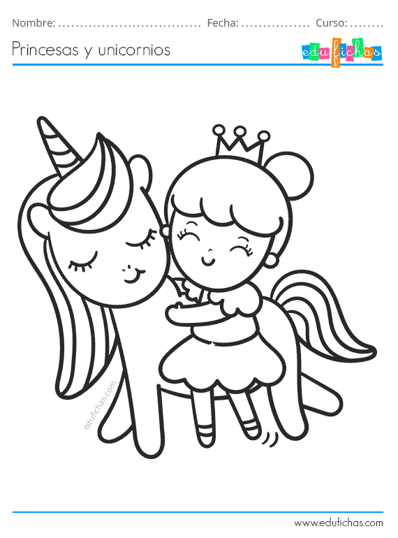 Dibujos de Princesas para Colorear. Imprimir PDF Gratis.