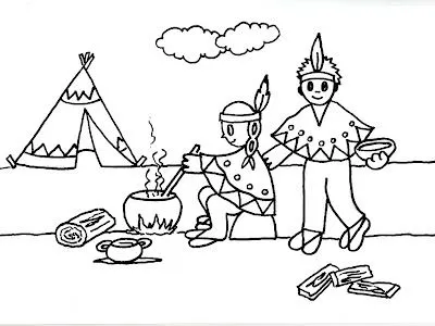 Dibujos de pueblos indigenas para colorear - Imagui