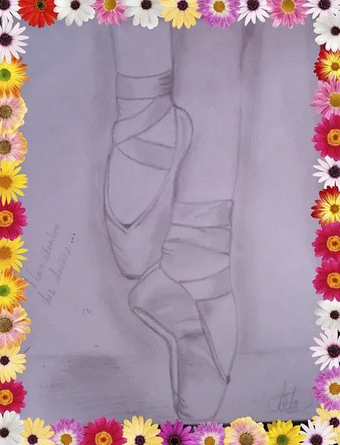 Mi primer dibujo de unas puntas de ballet | Flickr - Photo Sharing!